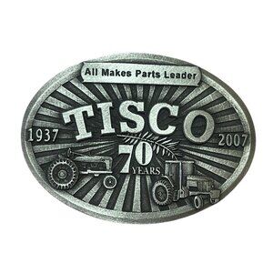 TISCO Belt Buckle Tractor Implement 70th Anniversary Commemorative 1937-2007 VTG